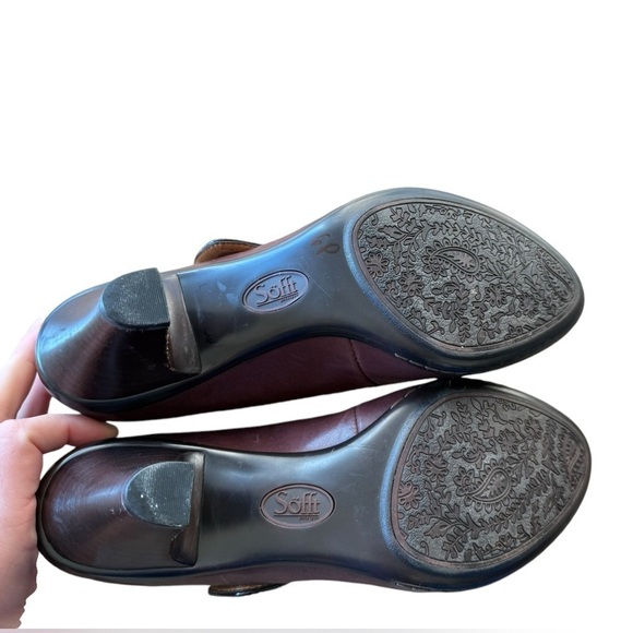 Sofft Women's Carma Mary Jane Pump Sz 8 Chocolate Brown Leather Block Heel Comfy - Picture 8 of 9